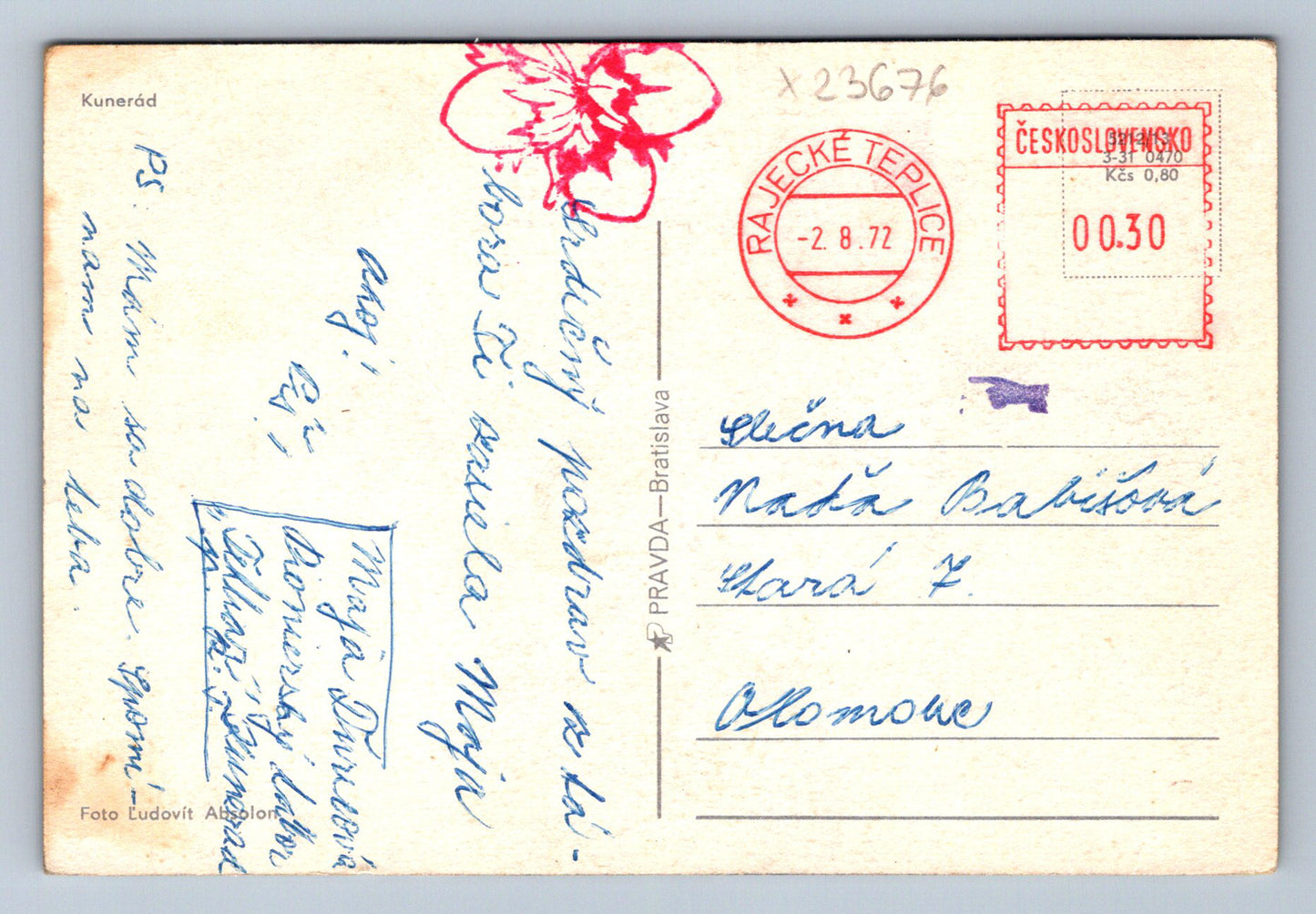 Postcard KUNERÁD (X23676)