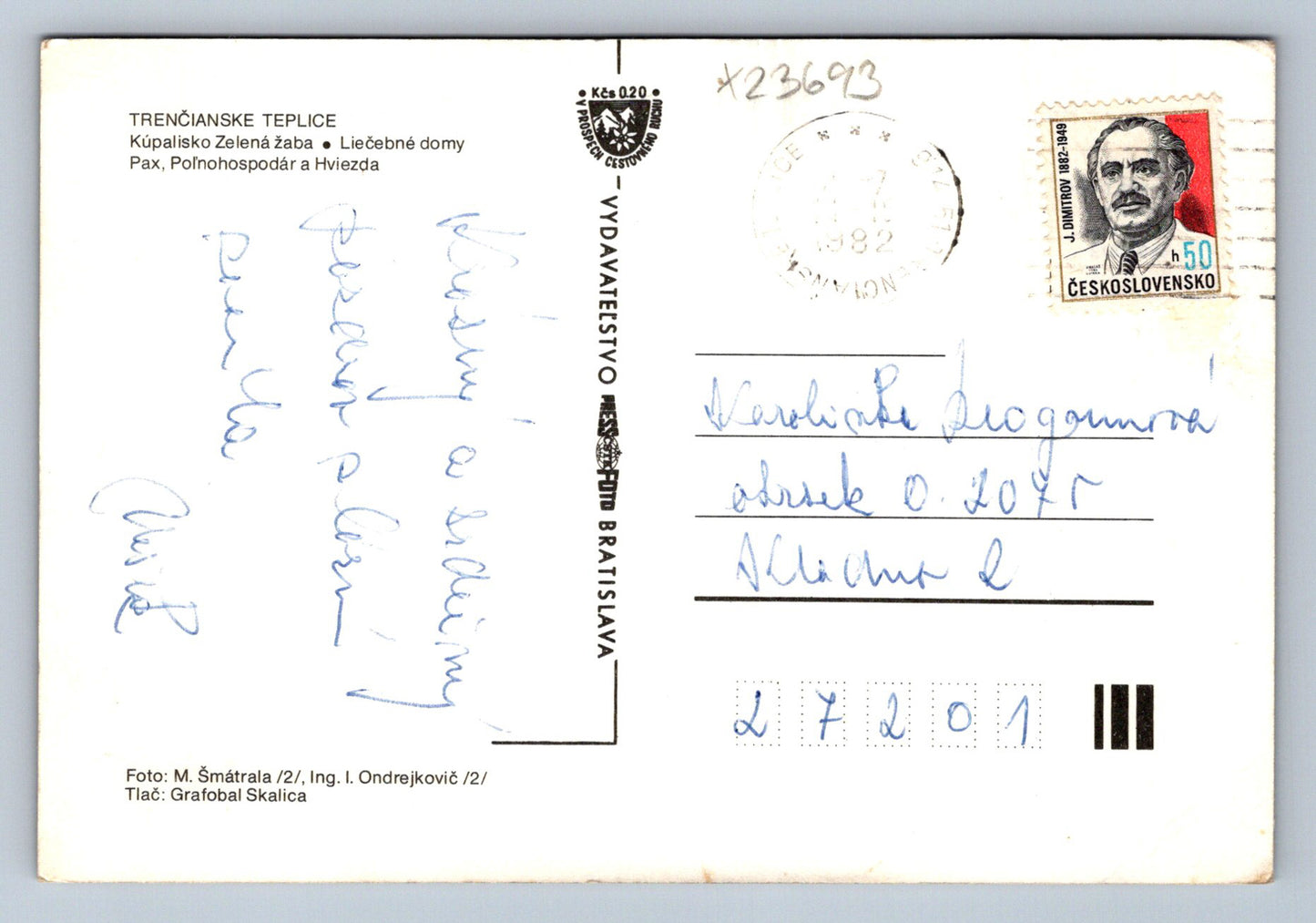 Postcard TRENČIANSKÁ TEPLICA (X23693)