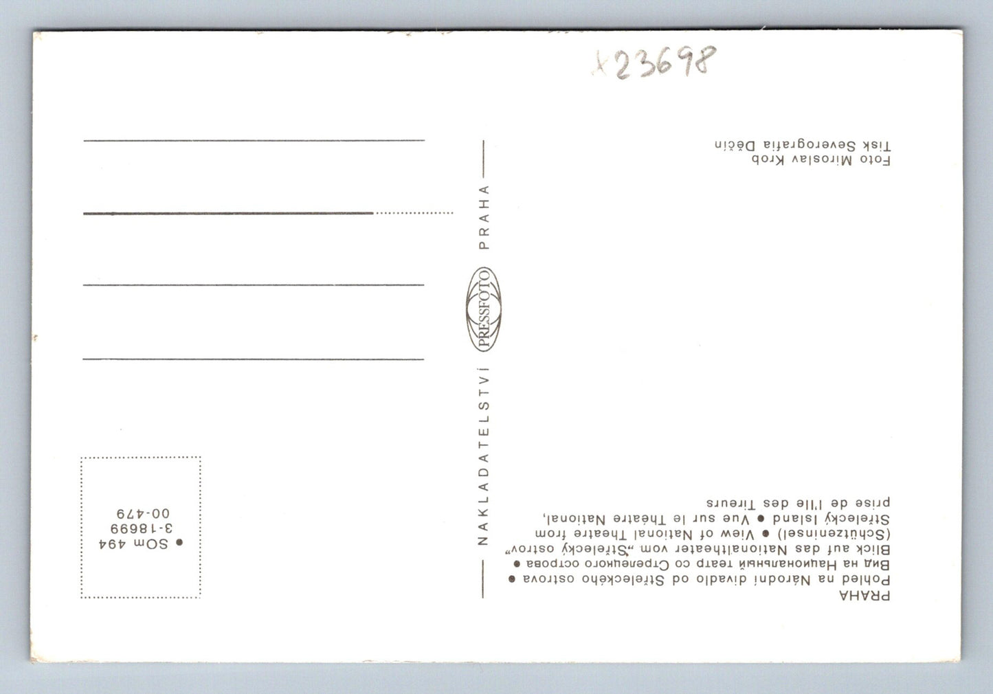 Postcard PRAGUE - NATIONAL THEATRE (X23698)