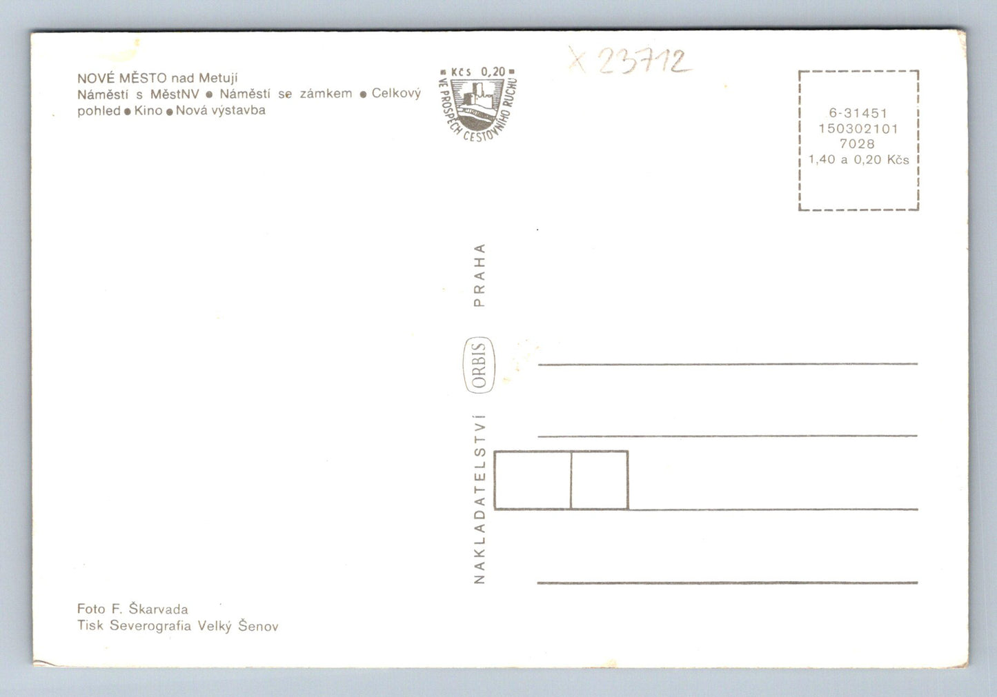 Postcard NEW TOWN OVER METUJI (X23712)