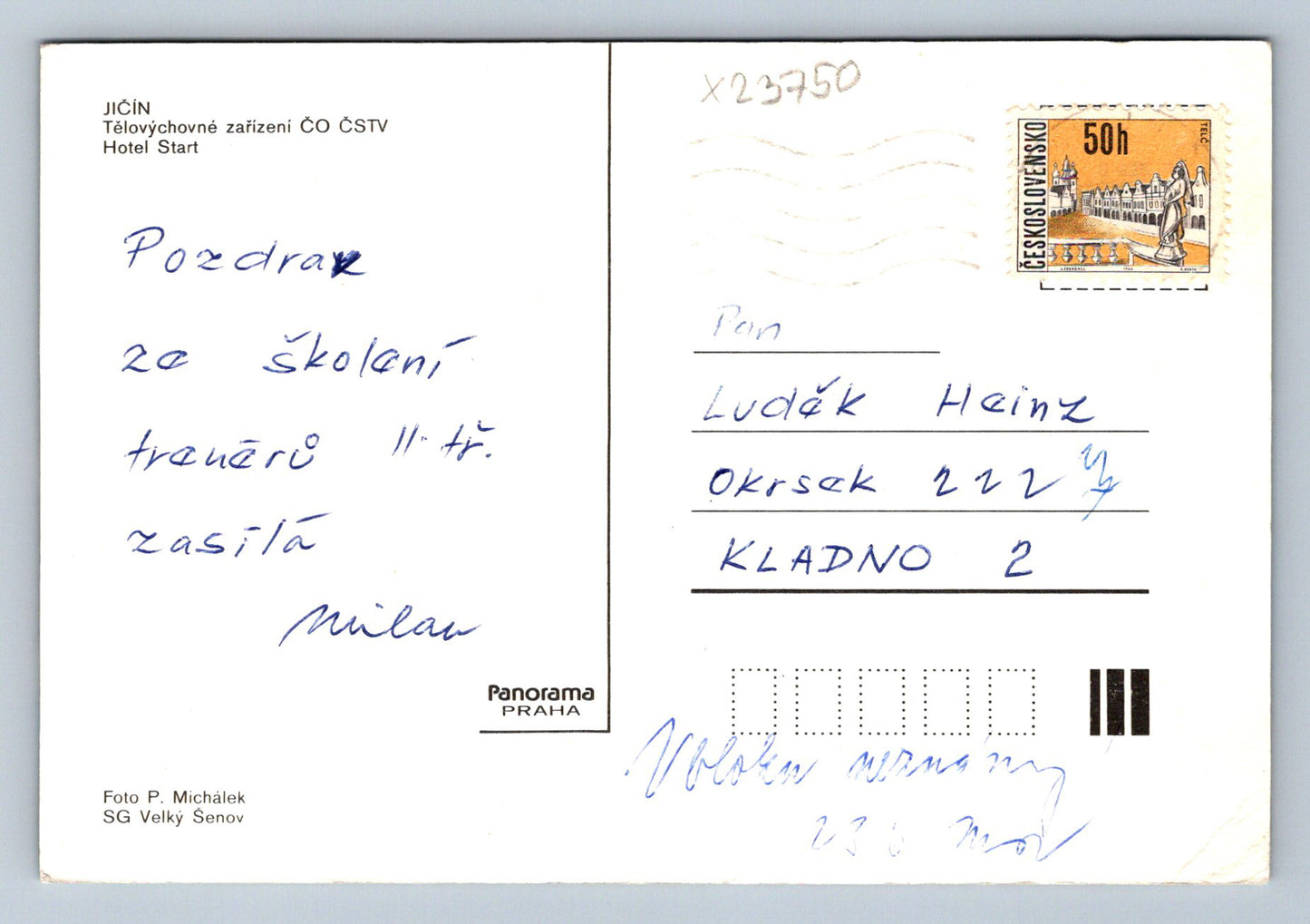 Postcard JIČÍN - SPORTS AREAL (X23750)