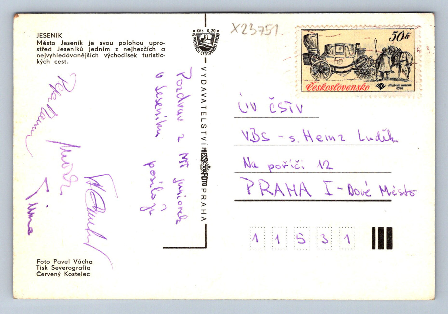 Postcard JESENÍK (X23751)