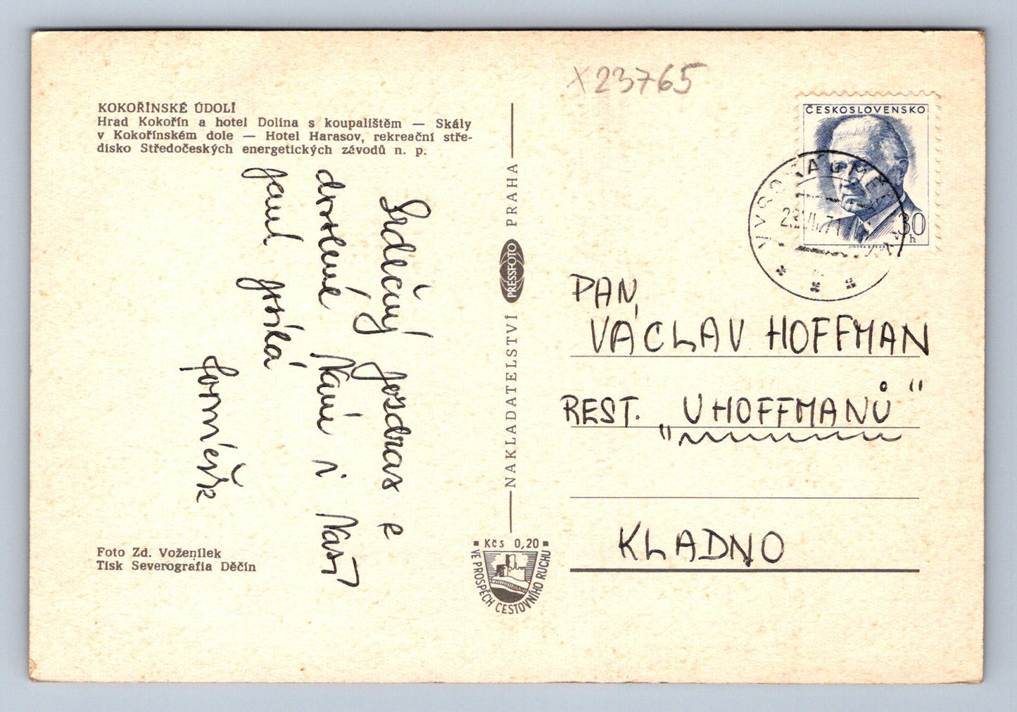 Postcard KOKORÍN VALLEY (X23765)