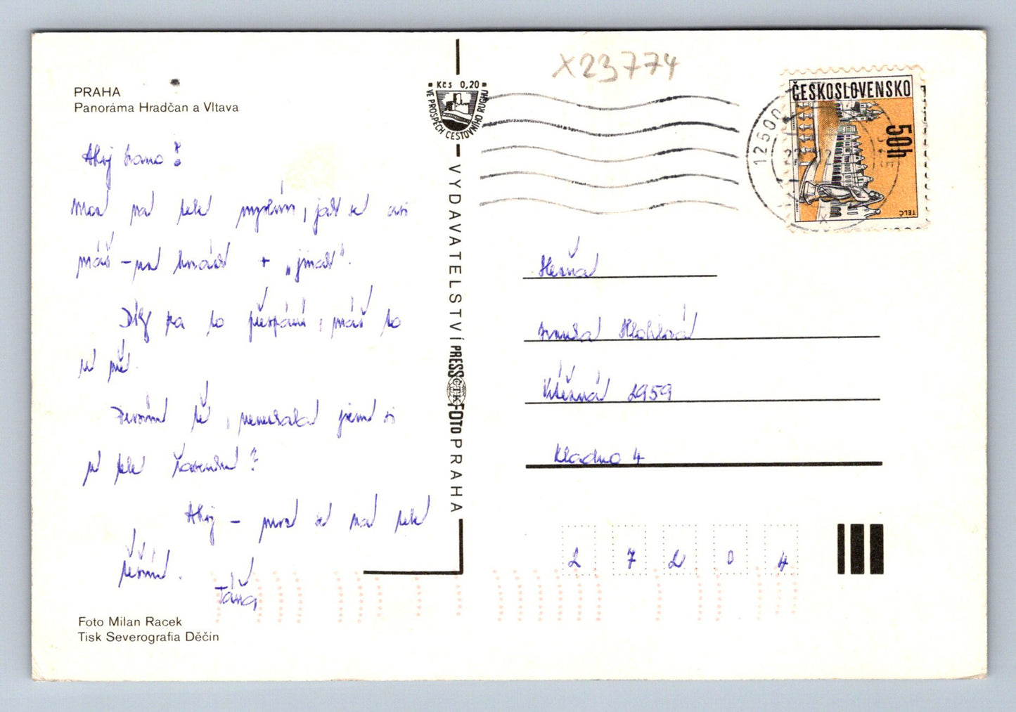 Postcard PRAGUE (X23774)