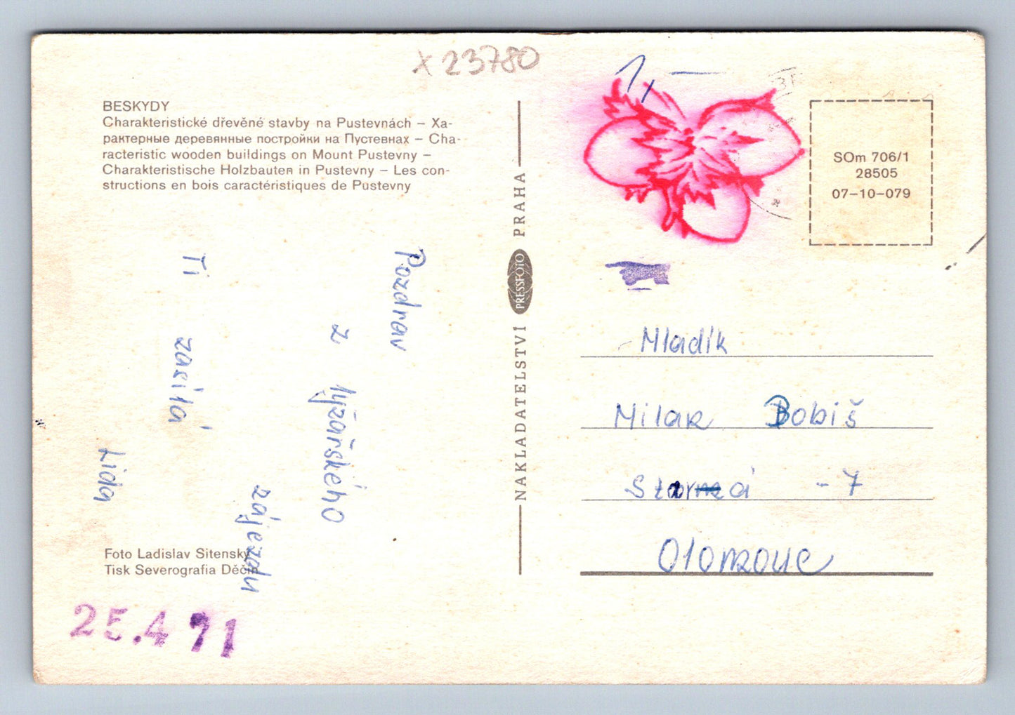 Postcard BESKYDY (X23780)