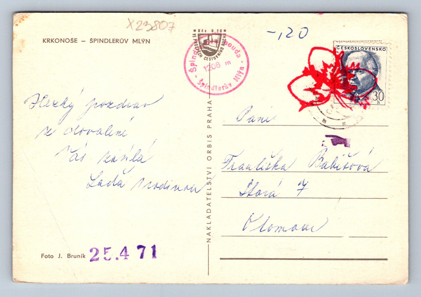 Postcard KRKONOSE (X23807)