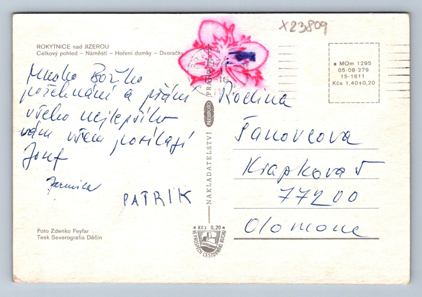 Postcard ROKYTNICE NAD JIZEROU (X23809)