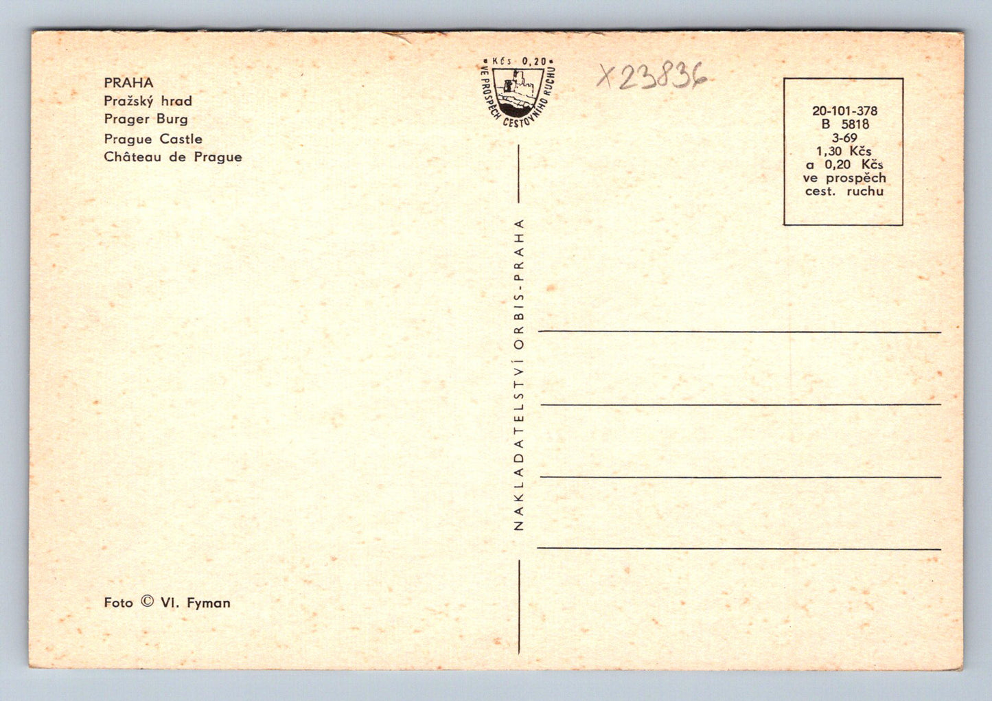 Postcard PRAGUE - PRAGUE CASTLE (X23836)