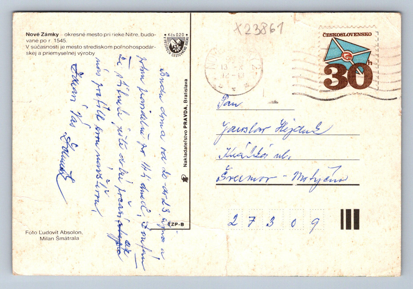 Pohlednice NOVÉ ZÁMKY (X23861)