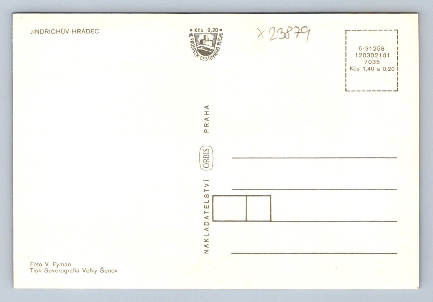 Pohlednice JINDŘICHŮV HRADEC (X23879)
