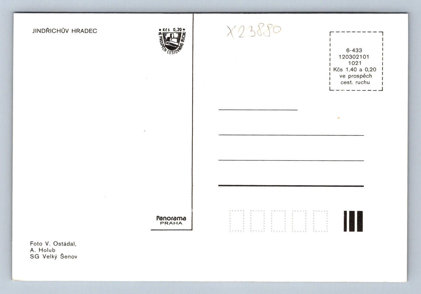 Pohlednice JINDŘICHŮV HRADEC (X23880)