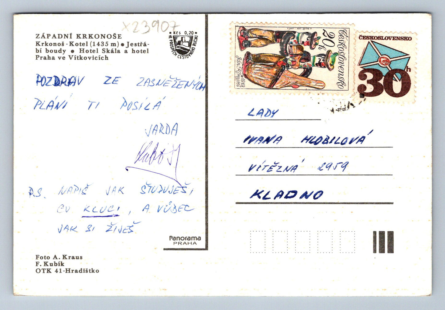 Pohlednice ZÁPADNÍ KRKONOŠE (X23907)