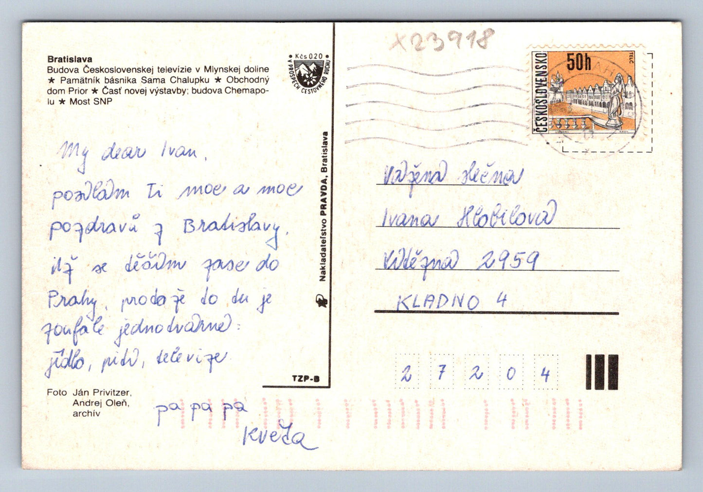 Postcard BRATISLAVA (X23918)