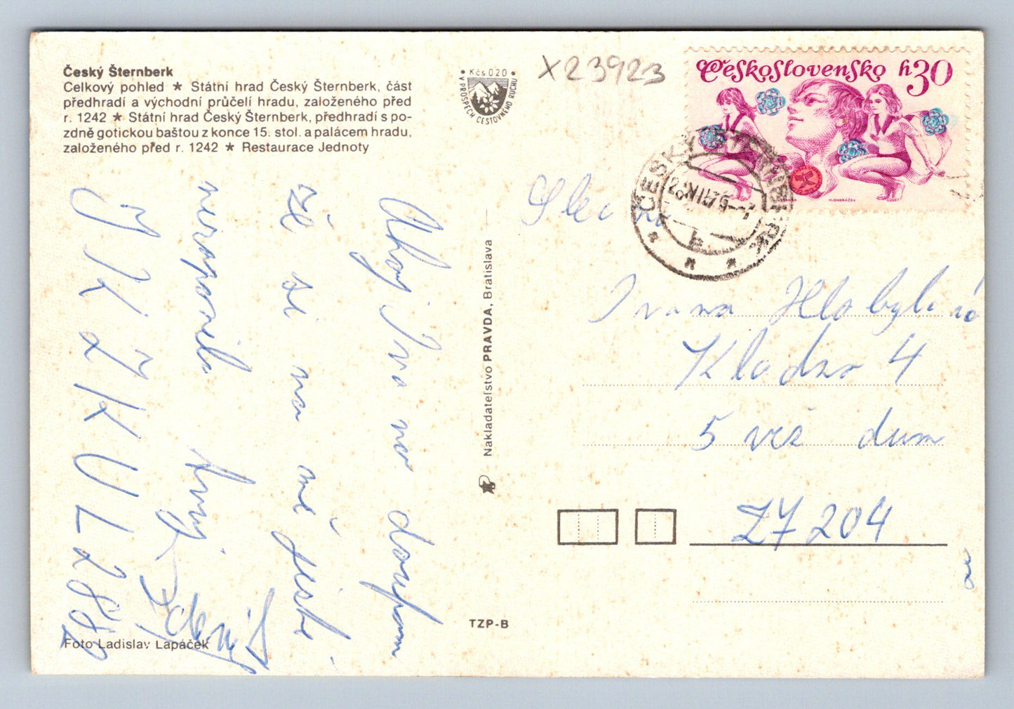 Postcard ČESKÝ ŠTENBERK (X23923)