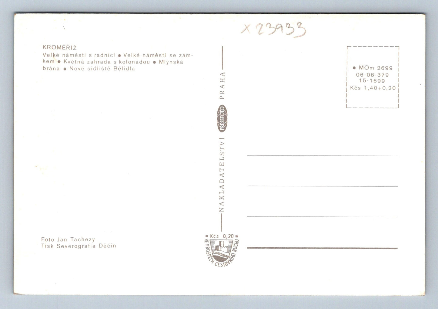 Postcard KROMĚŘÍŽ (X23933)