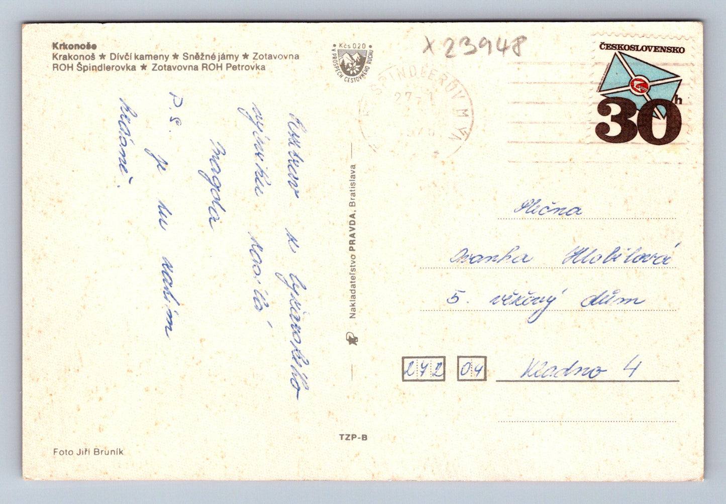 Postcard ŽĎÁR NAD SÁZAVOU (X23949)