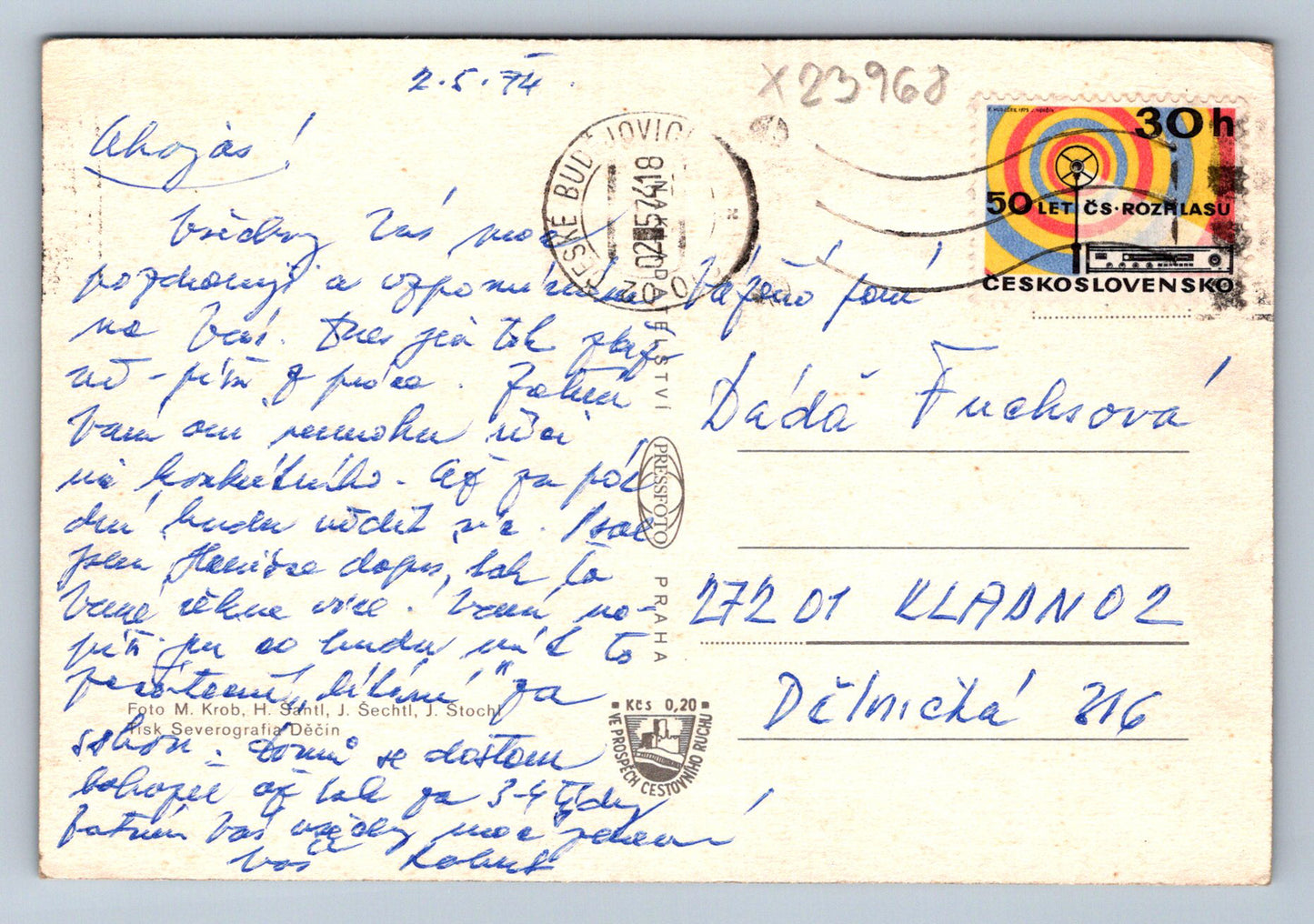 Postcard ČESKOBUDĚJOVIC (X23968)