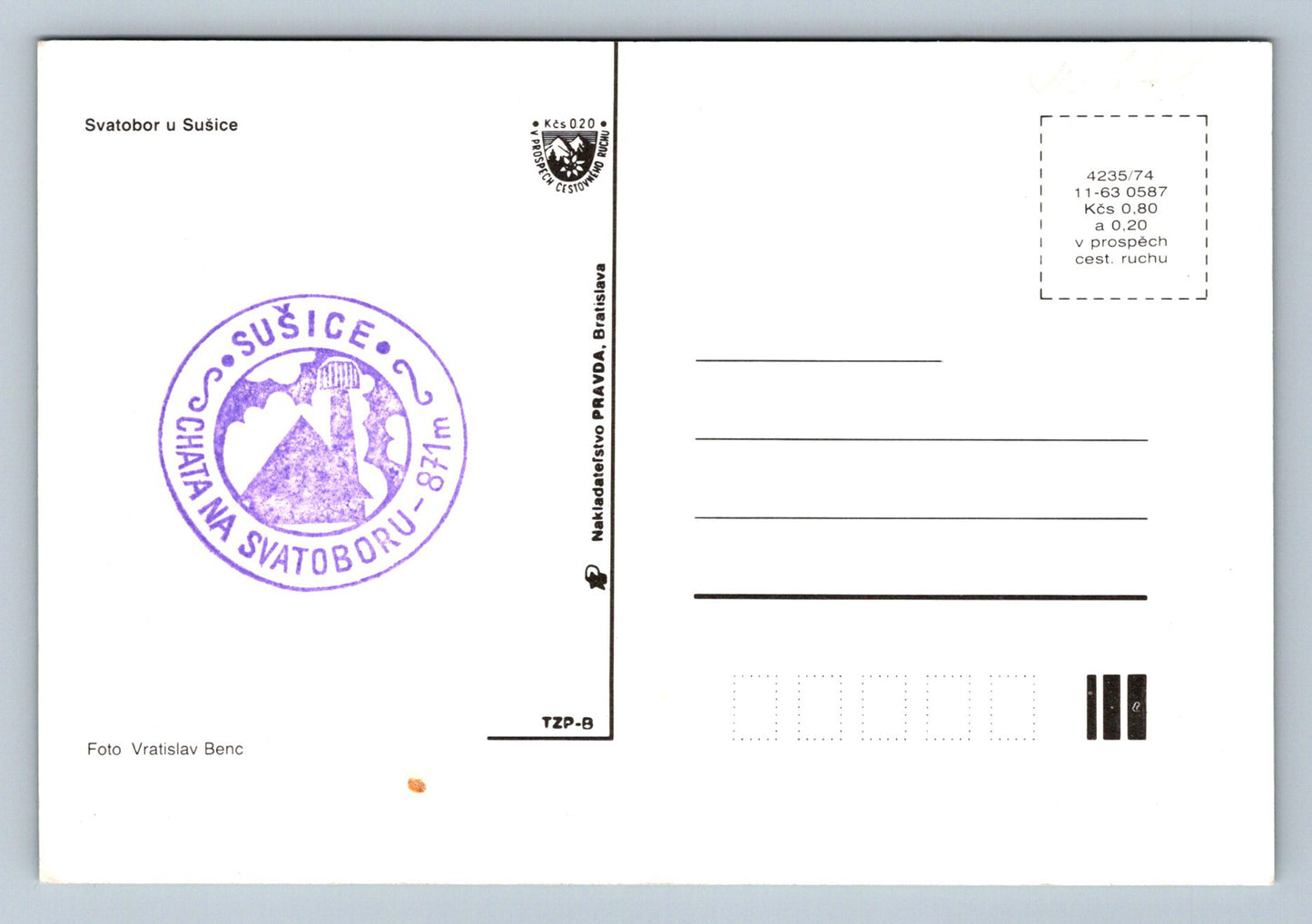 Postcard Svatobor near Sušice (JN1678)