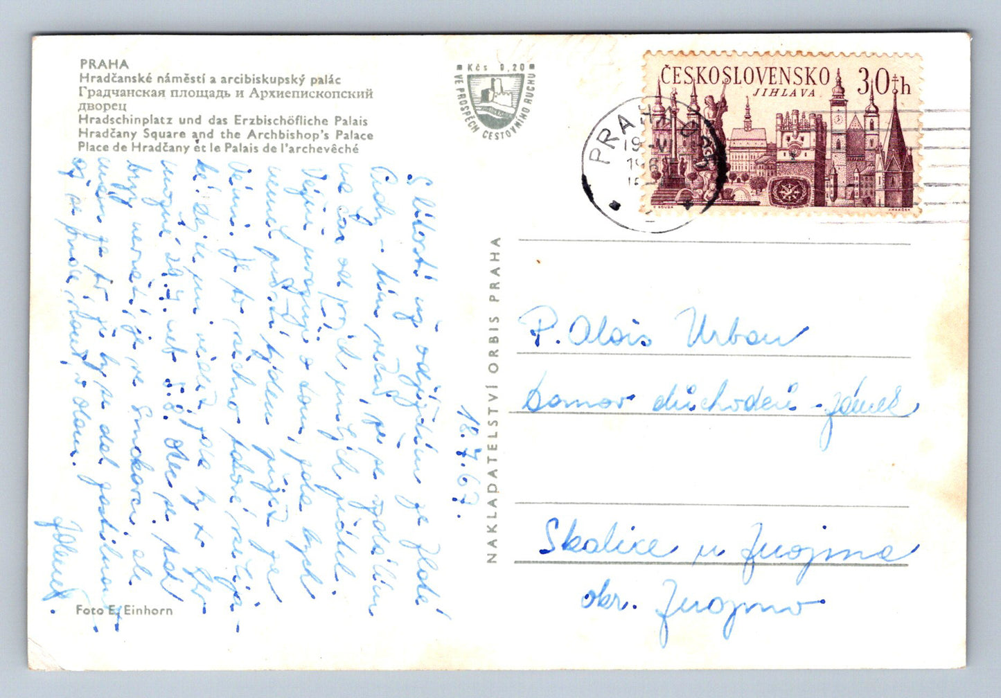 Postcard Prague Hradcany Square (JN1683)