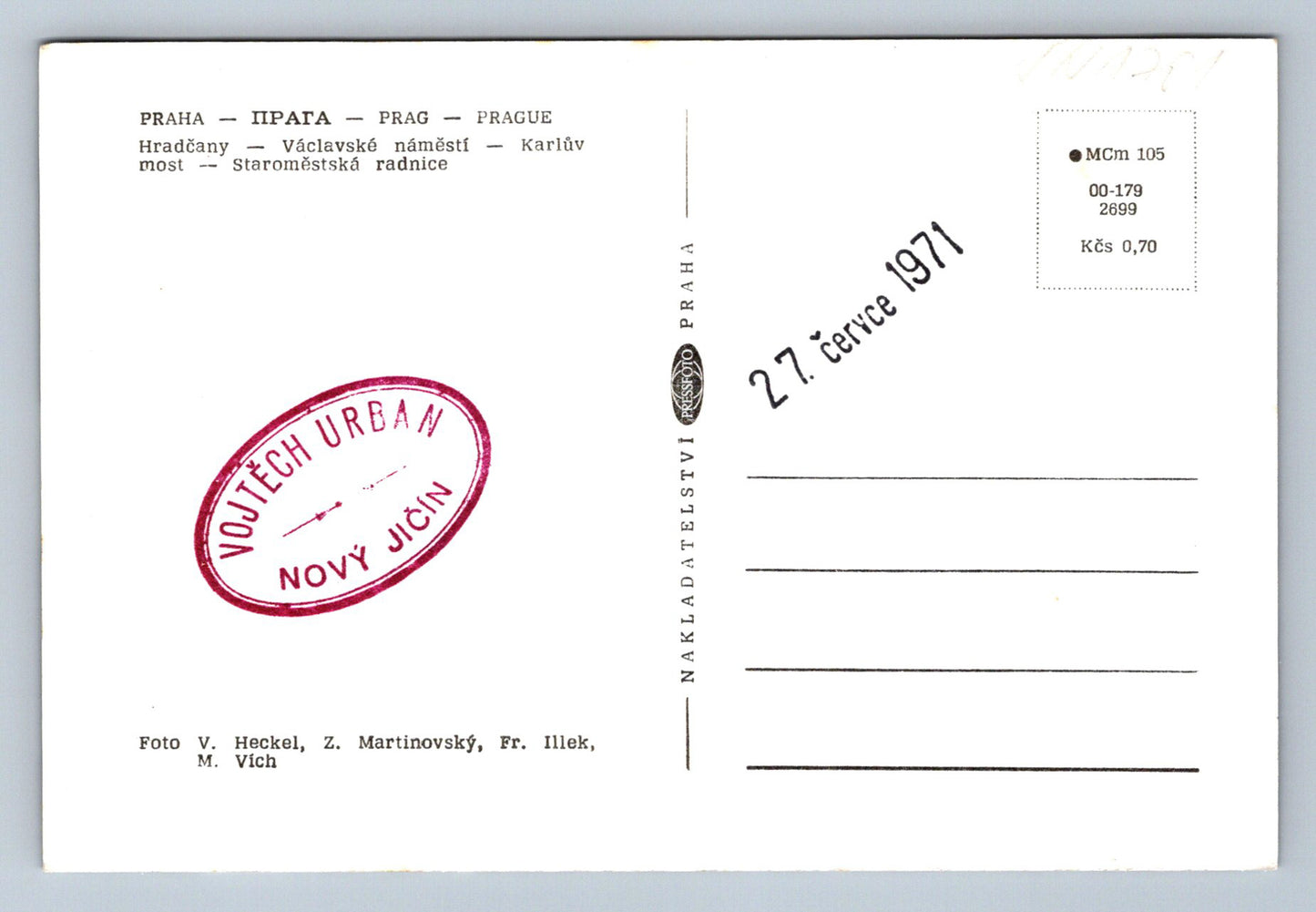 Postcard Prague Hradcany (JN1701)