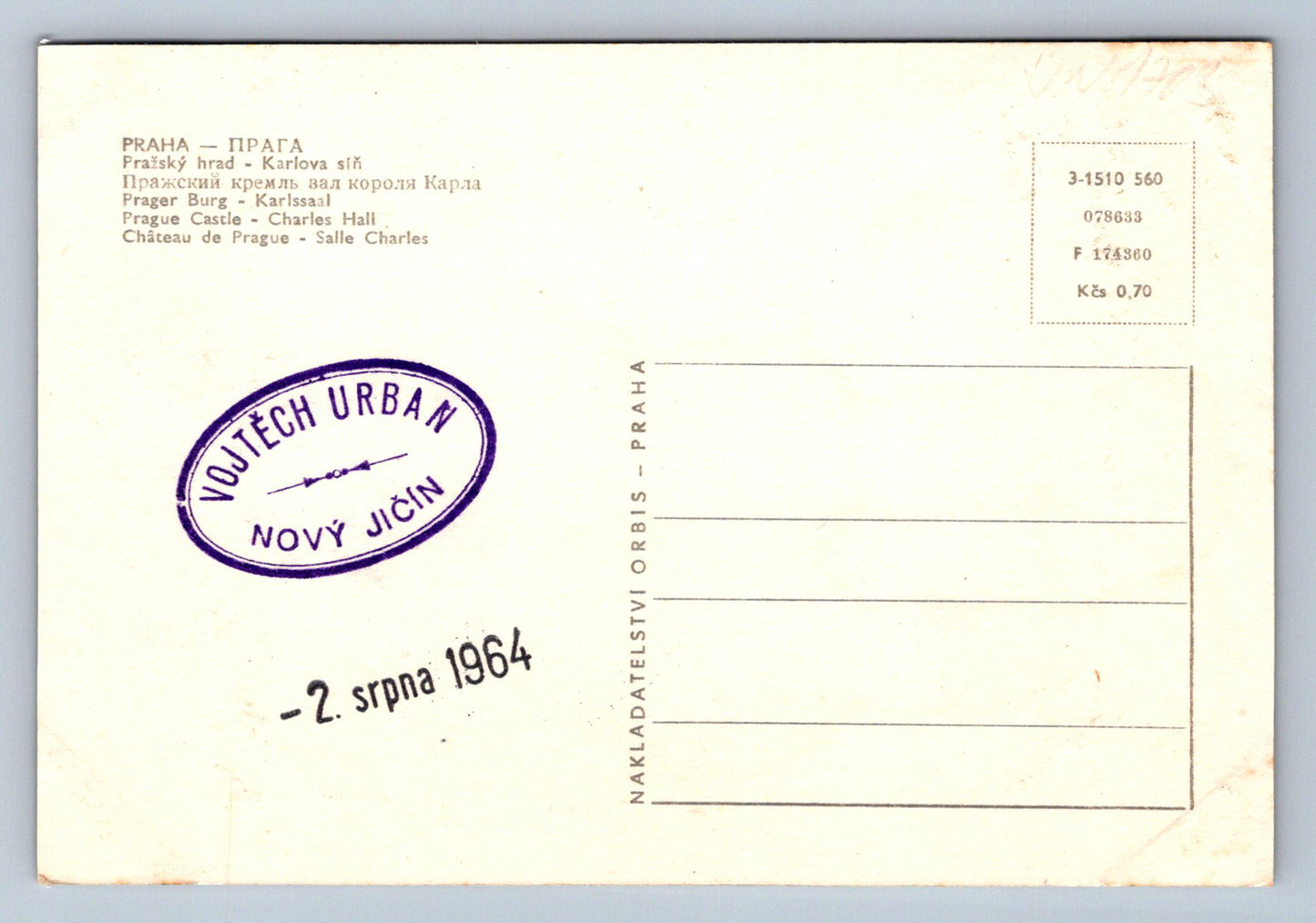 Postcard Prague Prague Castle (JN1703)