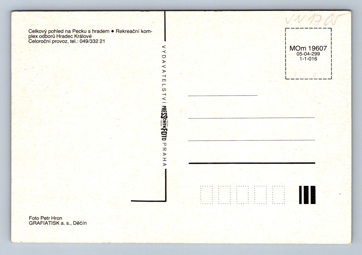 Postcard Pecka Gate Krkonoše general view of Pecka (JN1705)