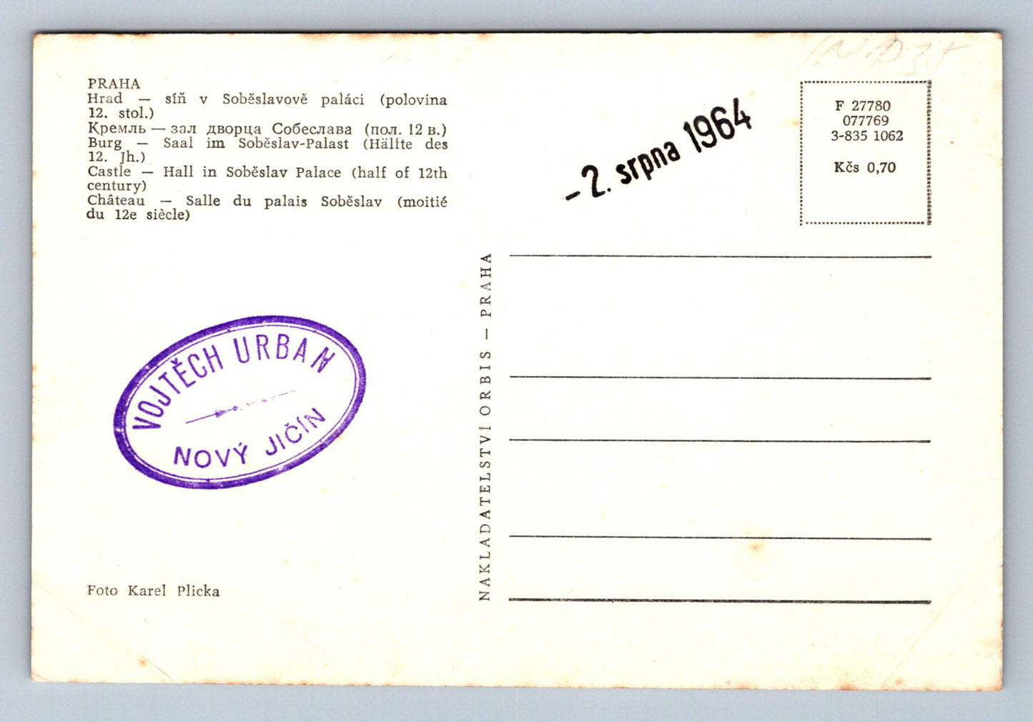Postcard Prague Castle (JN1735)