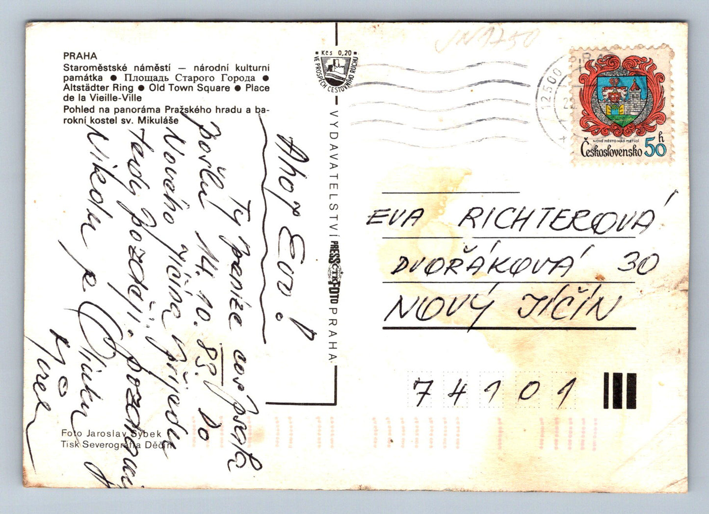 Postcard Prague Old Town Square (JN1750)