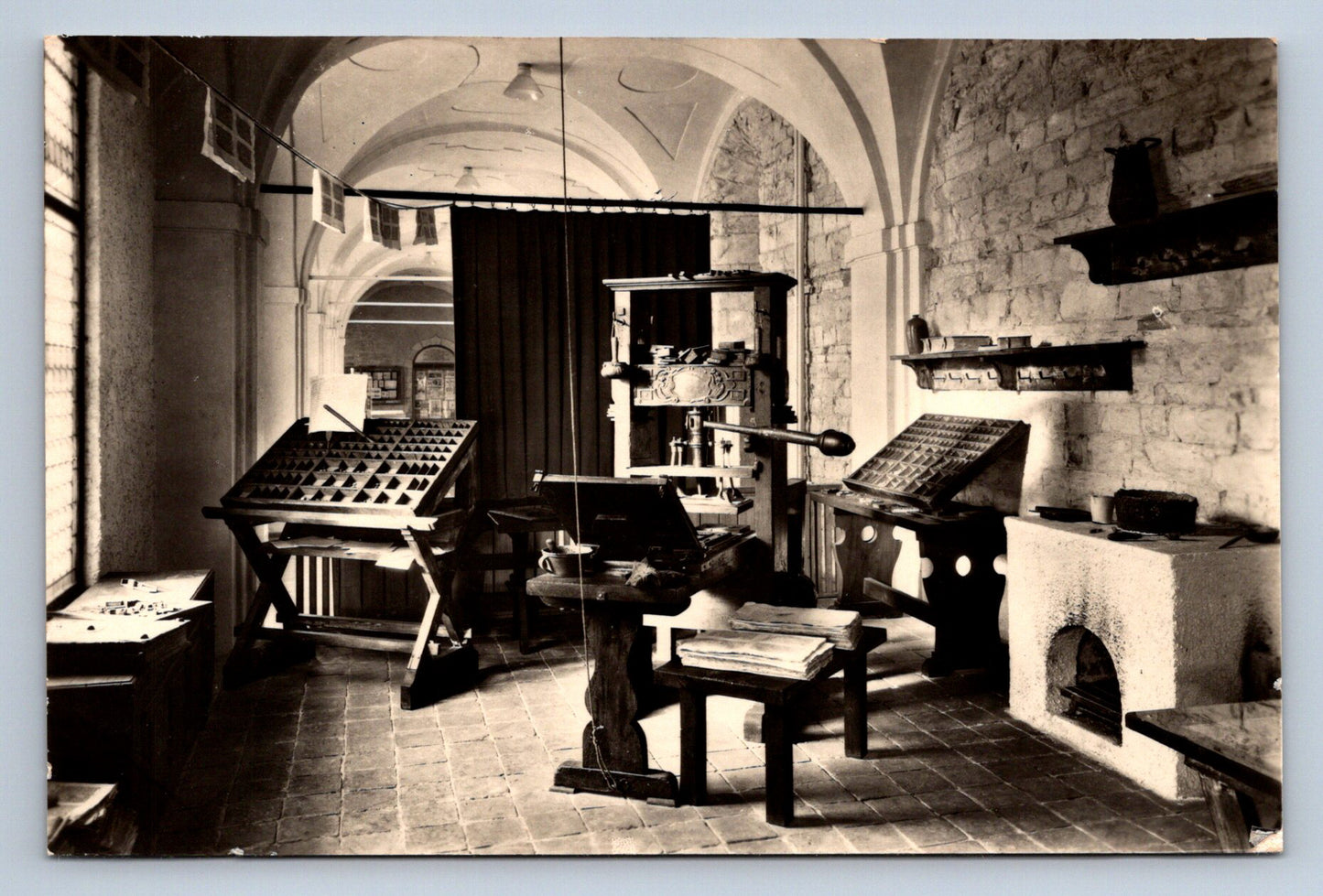 Postcard Prague Monument of National Literature Exposition of Book Printing St.