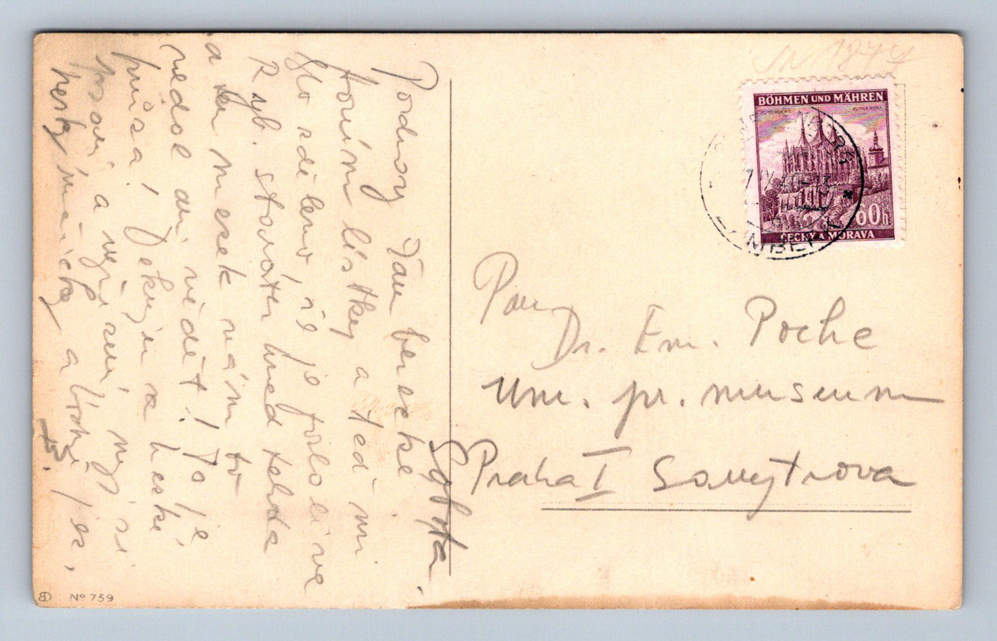 Postcard Black painted children in folk costume, stamp Žamberk (JN1877)