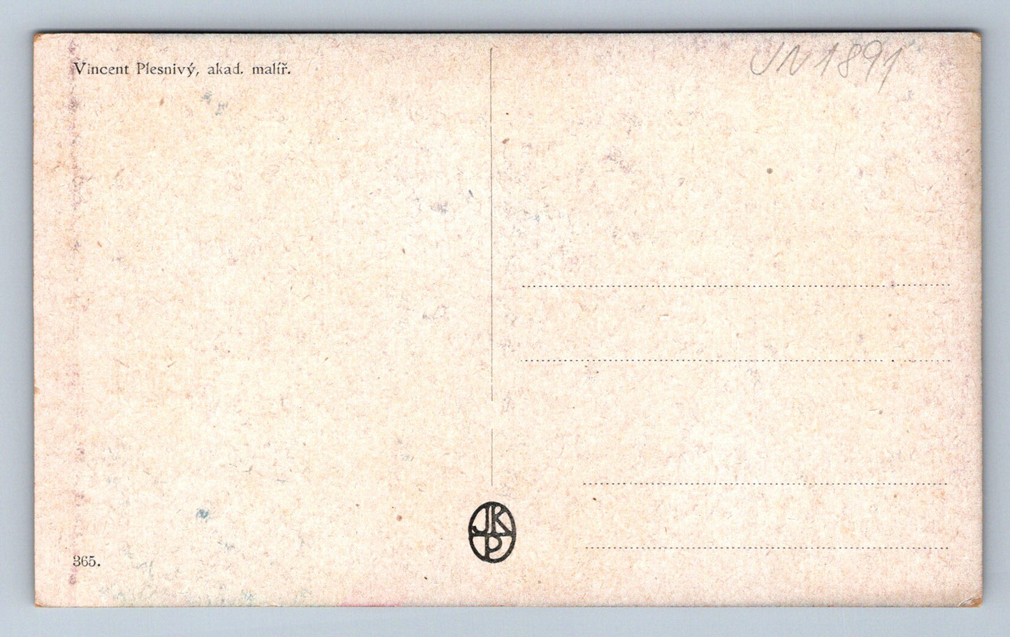 Pohlednice Chlapec v kroji Vincent Plesnivý akad.mal. (JN1891)