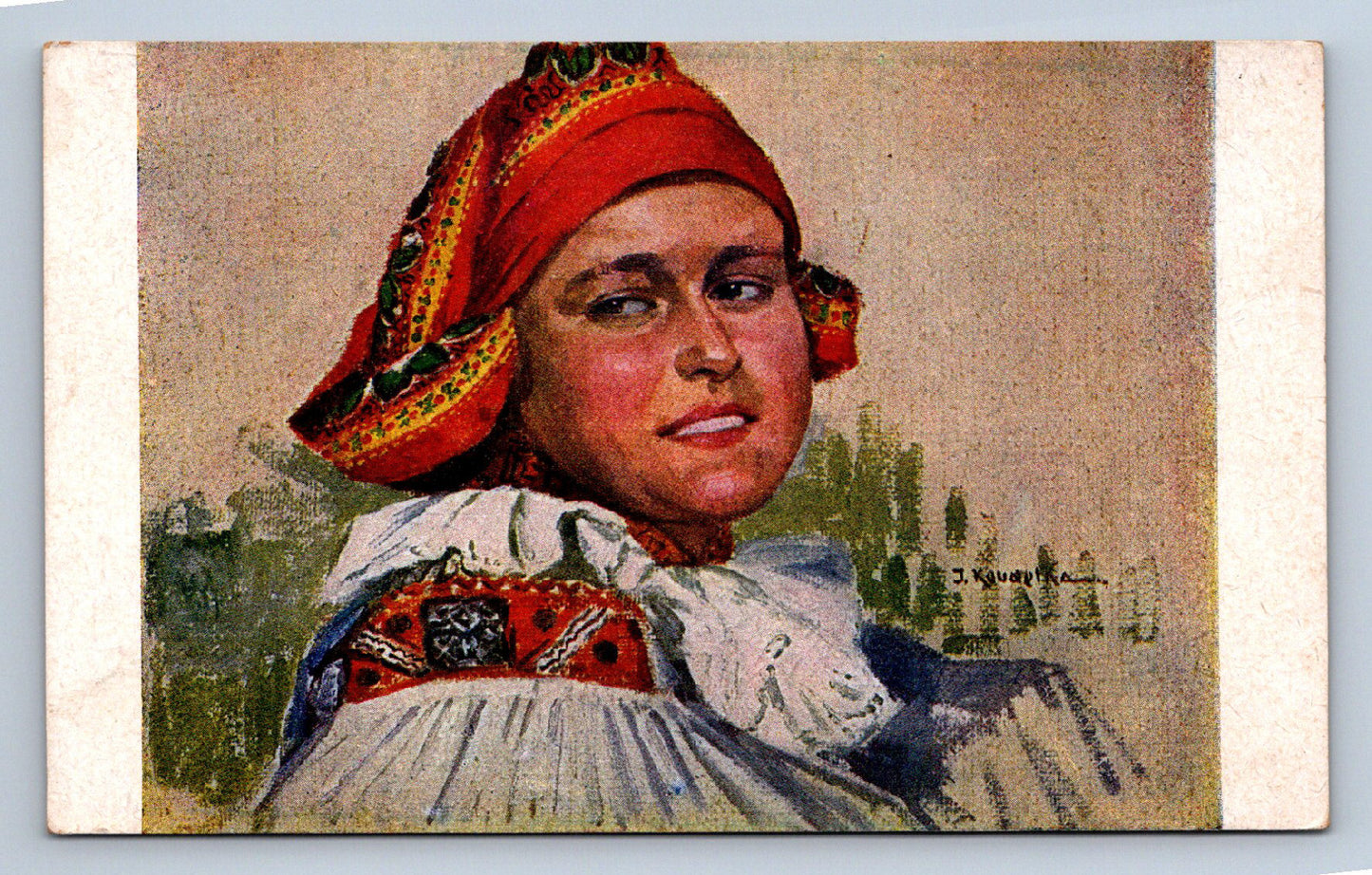 Pohlednice Žena v kroji J. Koudelka (JN1893)