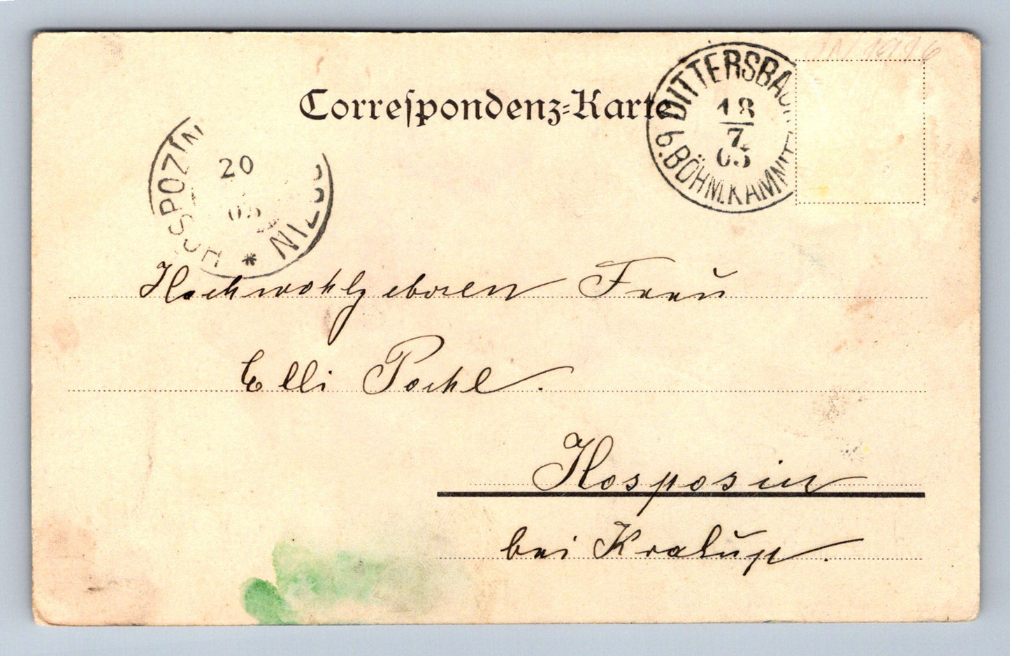 Postcard Nature Kirnitzchthal Böhm Switzerland. (JN1916)