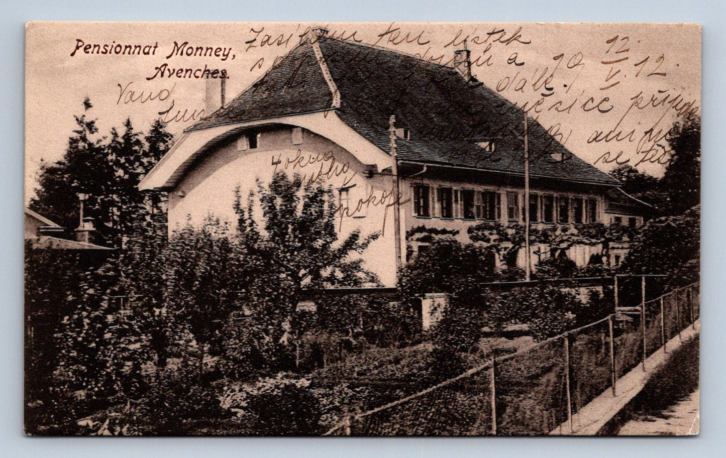 Pohlednice Pensionnat Monney, Avenches (JN1918)