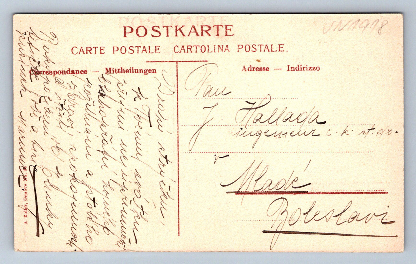 Pohlednice Pensionnat Monney, Avenches (JN1918)