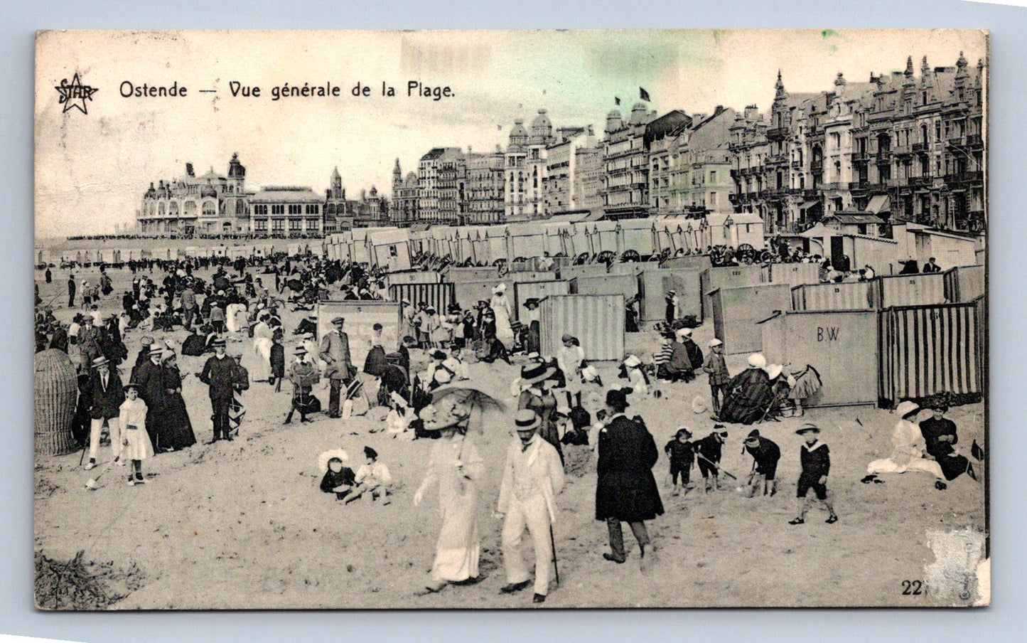 Pohlednice Ostende Vue generale de la Plage (JN1947)