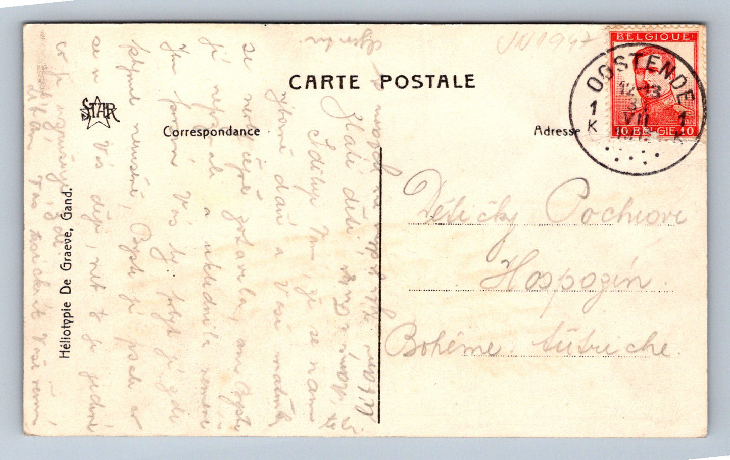 Pohlednice Ostende Vue generale de la Plage (JN1947)