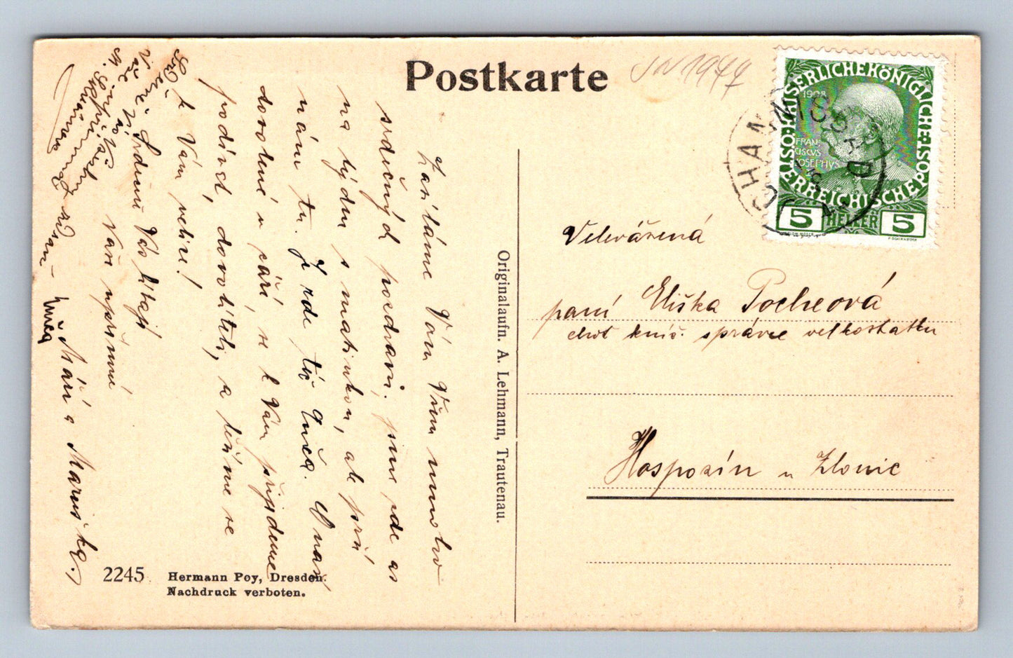 Pohlednice Reisengebirge. Johannisbad i. Böhmen. (JN1977)