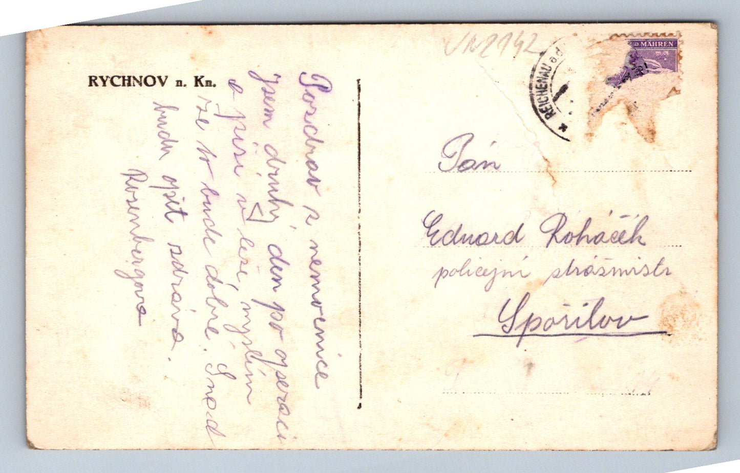 Pohlednice Rychnov n. Kn. (JN2142)