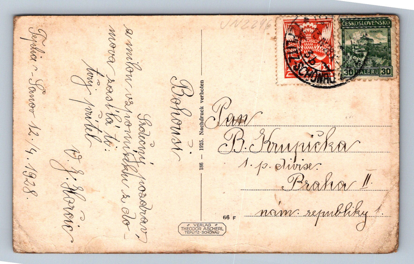 Pohlednice Teplice (JN2246)