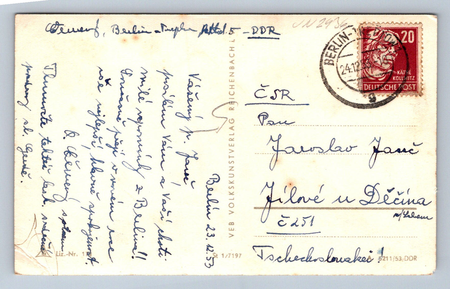 Pohlednice Berlin Stalinallee Block C Sud (JN2436)