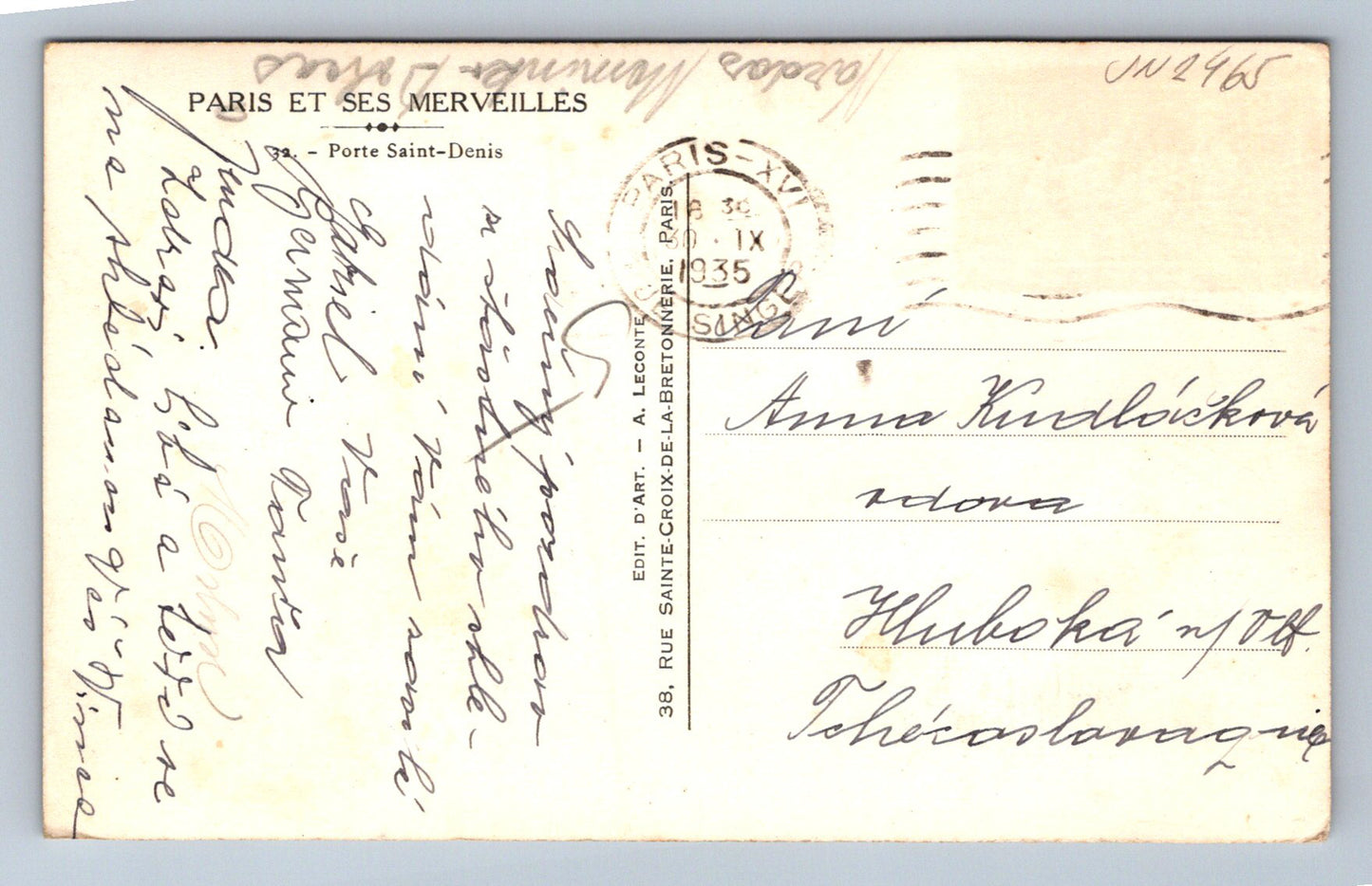Pohlednice Paříž Vítězný oblouk (JN2465)