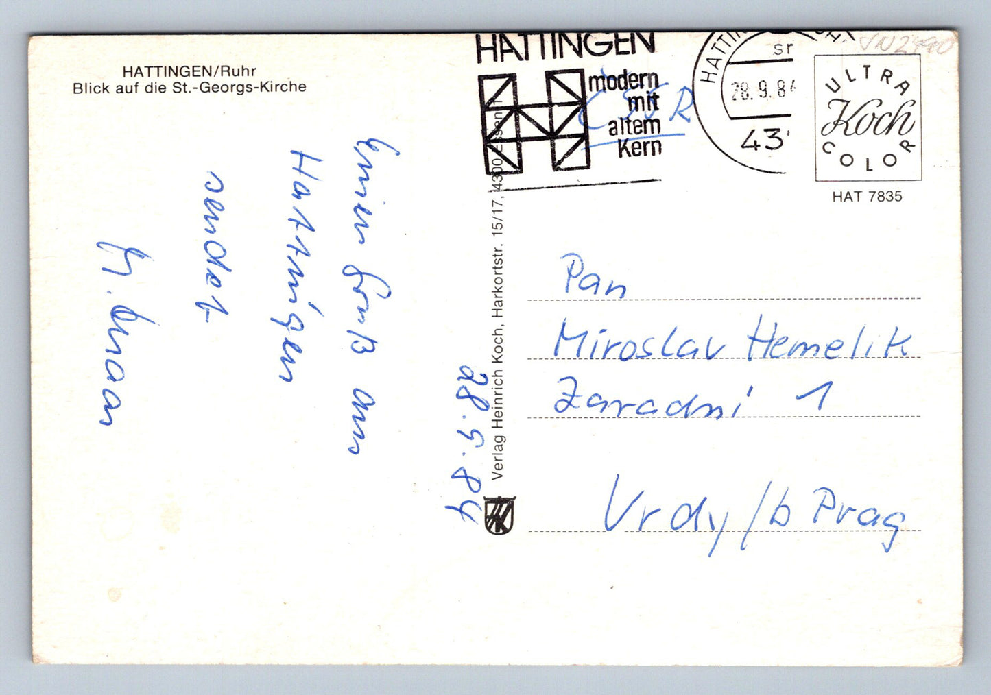 Pohlednice Hattigen/Ruhr (JN2490)