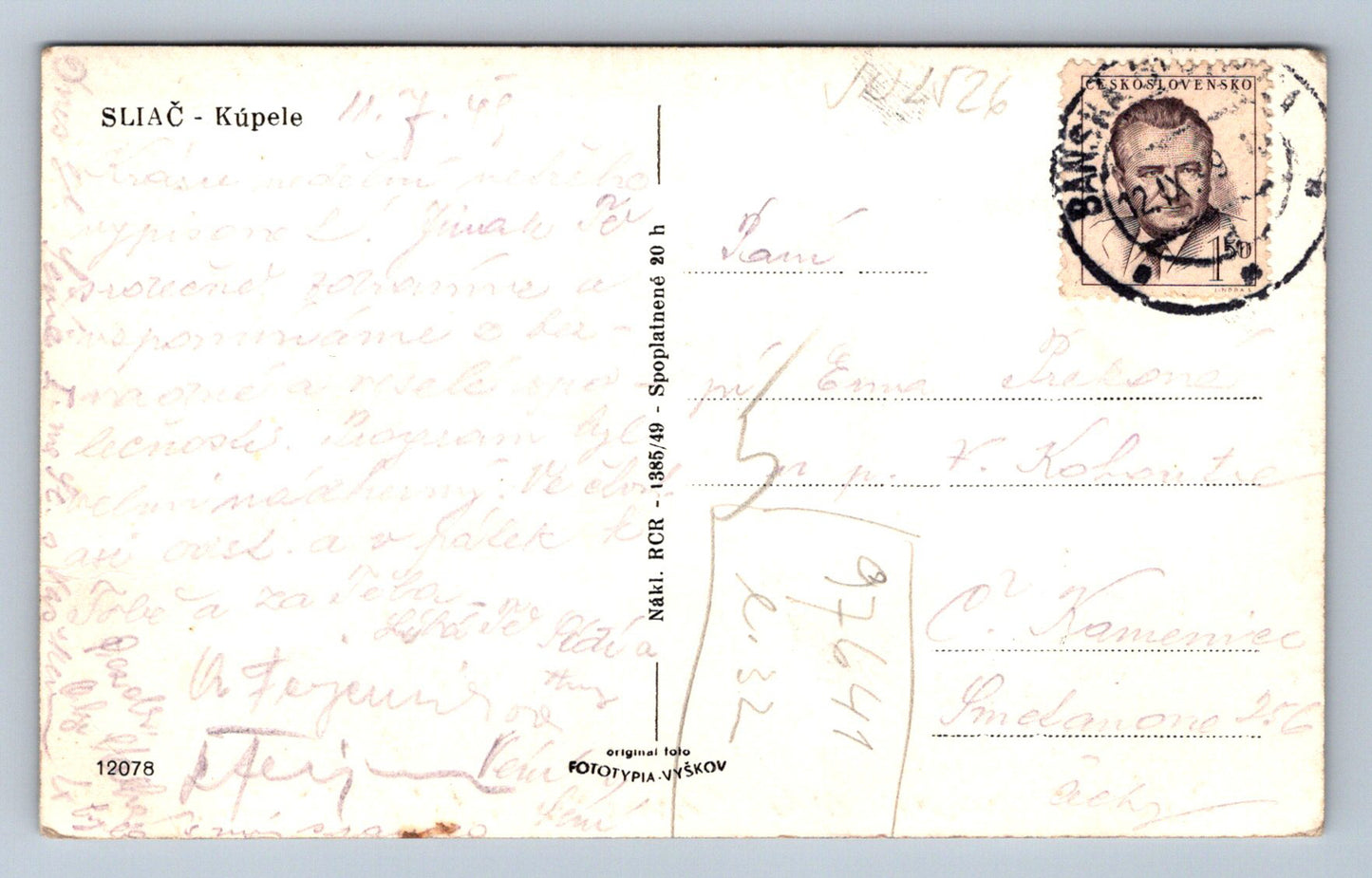 Pohlednice Sliač Kúpele (JN2526)