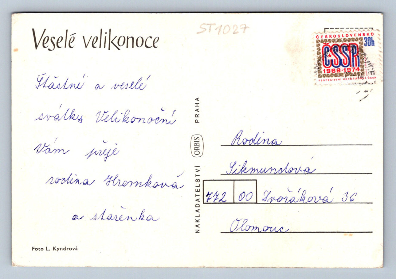 Pohlednice VESELÉ VELIKONOCE (ST1027)