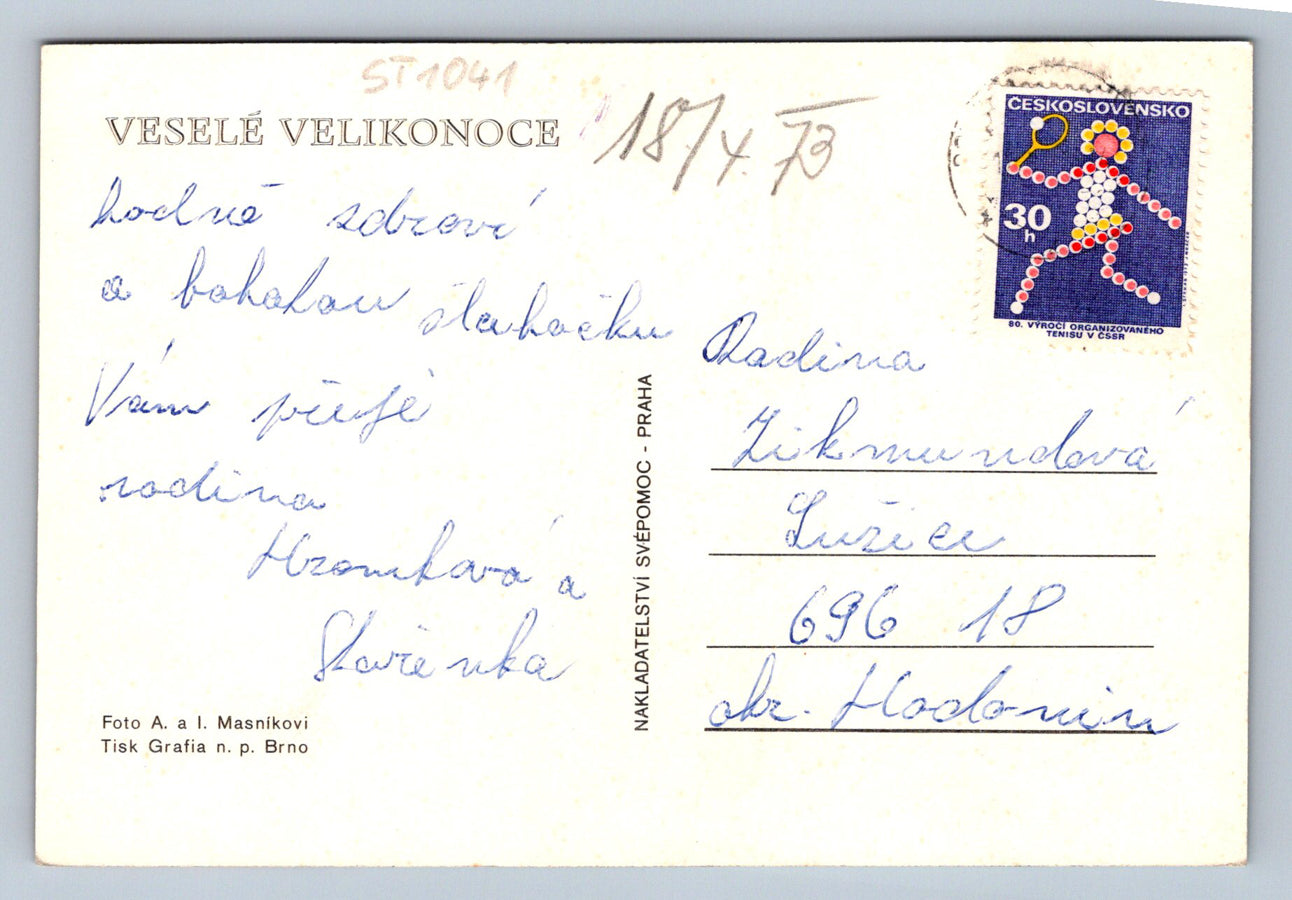 Pohlednice VESELÉ VELIKONOCE (ST1041)