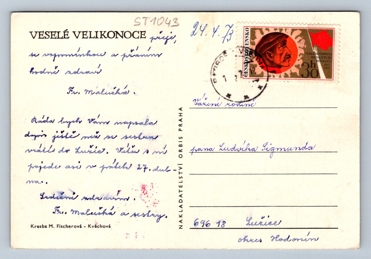 Pohlednice VESELÉ VELIKONOCE (ST1043)
