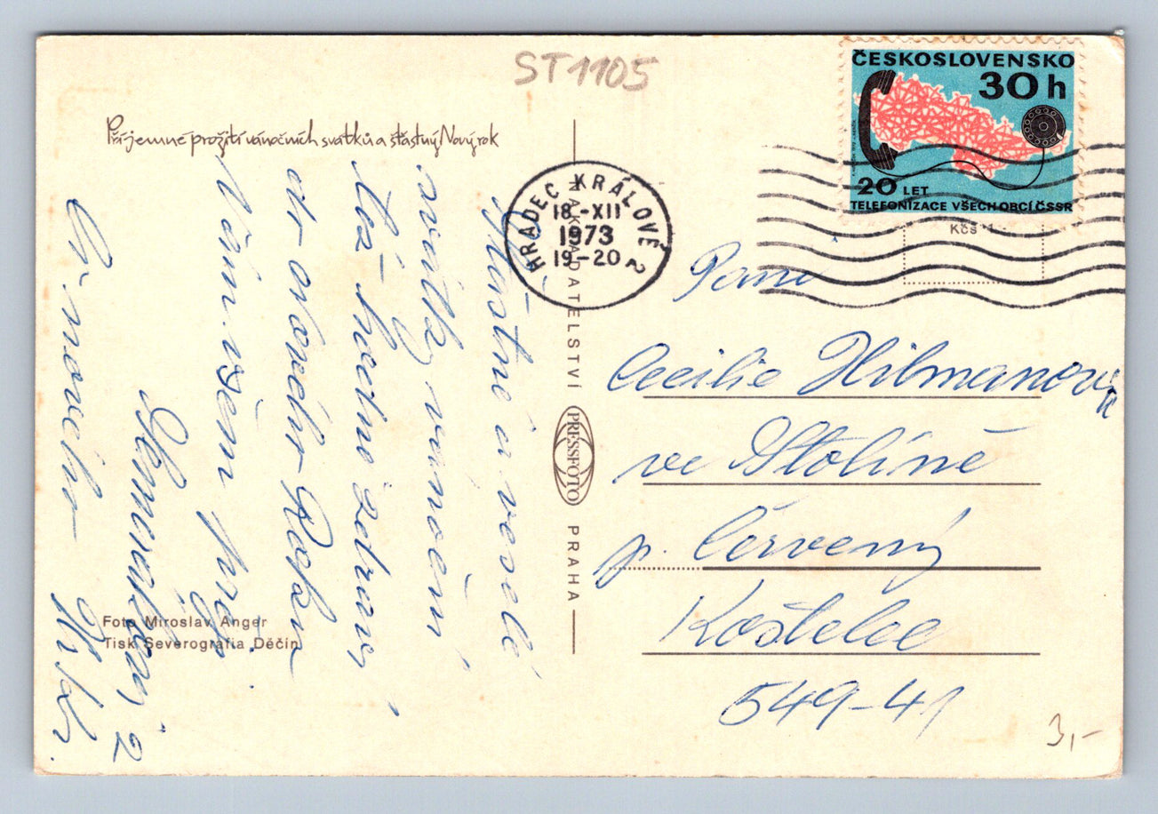 PohlednicePROŽITÍ VÁNOČNÍCH SVÁTKŮ A ŠŤASTNÝ NOVÝ ROK (ST1105)