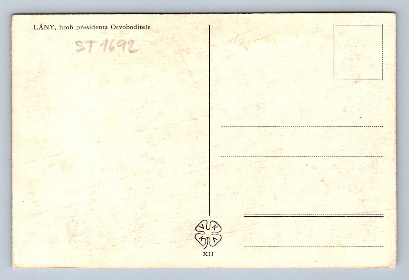Pohlednice LÁNY - HROB PRESIDENTA OSVOBODITELE T.G.M. (ST1692)