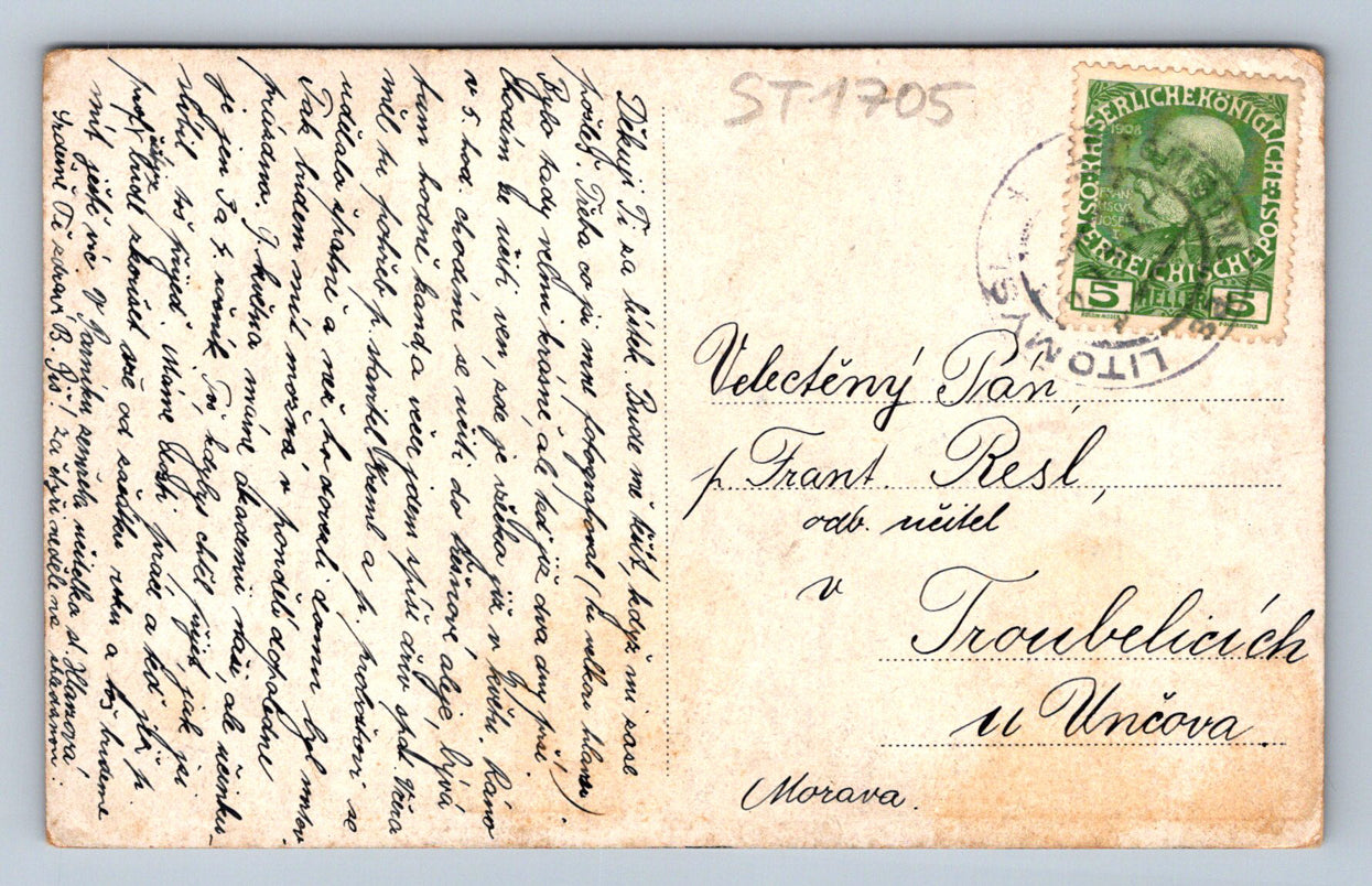 Pohlednice QUIDO MÁNES - PRVNÍ CESTA DO ŠKOLY (ST1705)